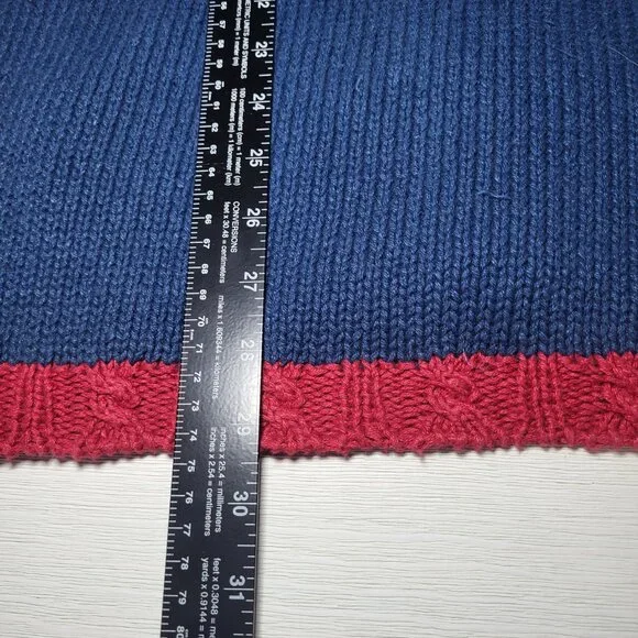 Women's Vintage Cardigan Sweater Knit Stars Stripe Coastal Nautical - Picture 5 of 6